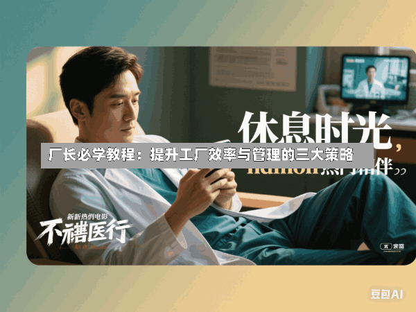 厂长必学教程：提升工厂效率与管理的三大策略